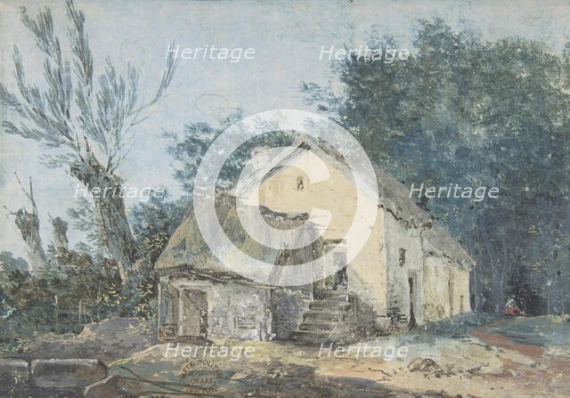 Landscape - Cottage in a Wood, 18th century. Creator: Anon.
