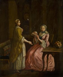 Sale of a Bonnet, 18th century. Creator: Unknown.