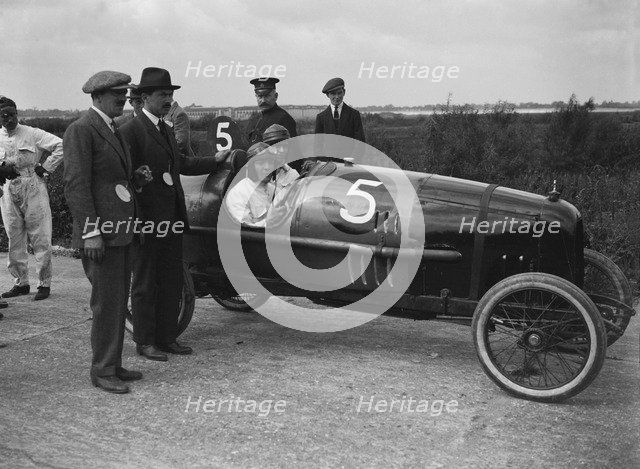 Peugeot of Percy Topping at the JCC 200 Mile Race, Brooklands, Surrey, 1921. Artist: Bill Brunell.