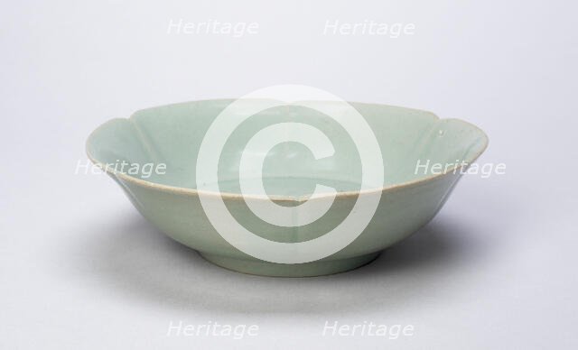 Shallow Foliate Bowl, Korea, Goryeo dynasty (918-1392), 12th century. Creator: Unknown.