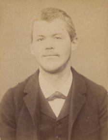 Baerisvuyl. Frédéric, Jean. 28 ans, né à Fribourg (Suisse). ébéniste. Anarchiste. 8/1/93., 1893. Creator: Alphonse Bertillon.