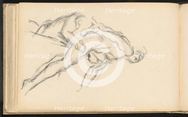 Study of Puget's "Milo of Crotona", 1880/1883. Creator: Paul Cezanne.