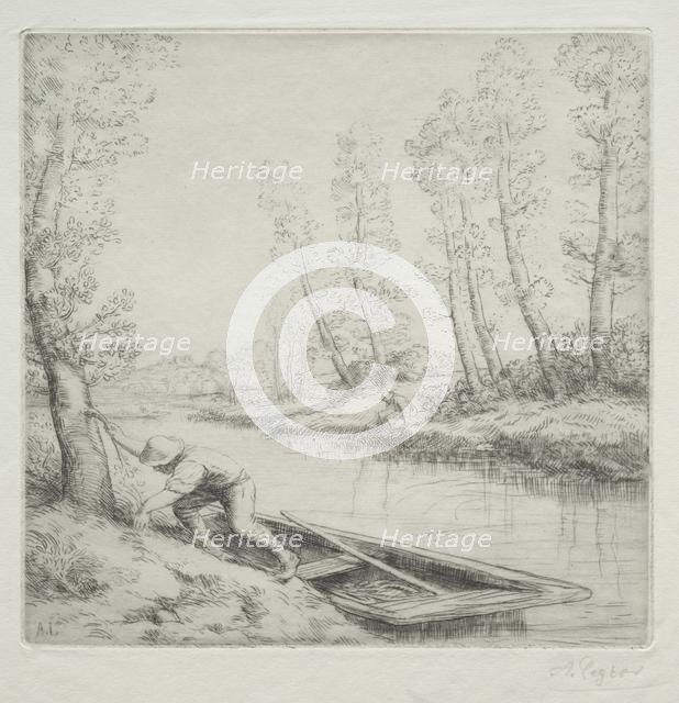 Morning on the River (Le Matin sur la rivière). Creator: Alphonse Legros (French, 1837-1911).