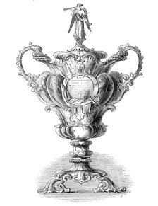 Silver vase presented to Sir R. Sale, 1845. Creator: Unknown.