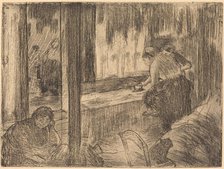 The Laundresses (Les blanchisseuses (La repassage)), 1879/1880. Creator: Edgar Degas.