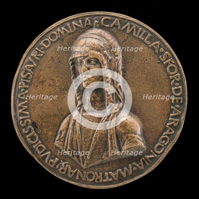 Camilla Sforza of Aragon, Wife of Costanzo Sforza 1475, c. 1490/1495. Creator: Sperandio Savelli.