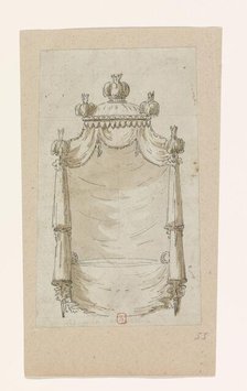 Design for a bed, c.1770-c.1780. Creator: Anon.