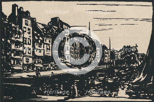 'Honfleur - Le Vieux Bassin', 1919. Artist: Paul-Elie Gernez.