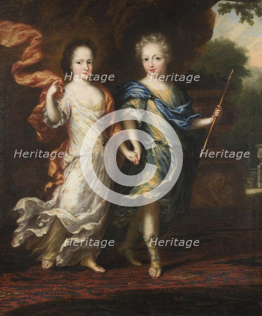 Charles XII, 1682-1718, King of Sweden, Palatine Count of Zweibrücken and Hedvig Sofia..., 1687. Creator: David Klocker Ehrenstrahl.