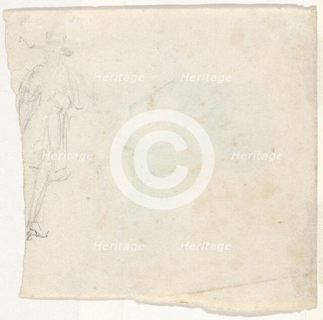 Sketch of a Standing Man [verso], 1827. Creator: William Sidney Mount.