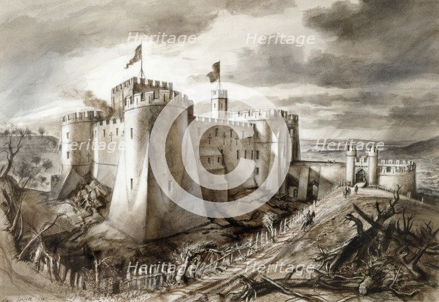 Goodrich Castle, late 13th century, (c1959). Artist: Alan Ernest Sorrell.