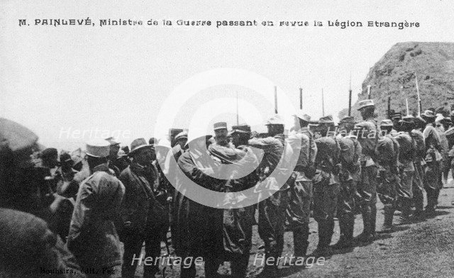 Paul Painlevé reviewing French Foreign Legion troops, Morocco, c1926. Artist: Unknown