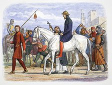 Thomas, Earl of Lancaster, being led to execution, Pontefract, Yorkshire, 1322 (1864). Artist: James William Edmund Doyle