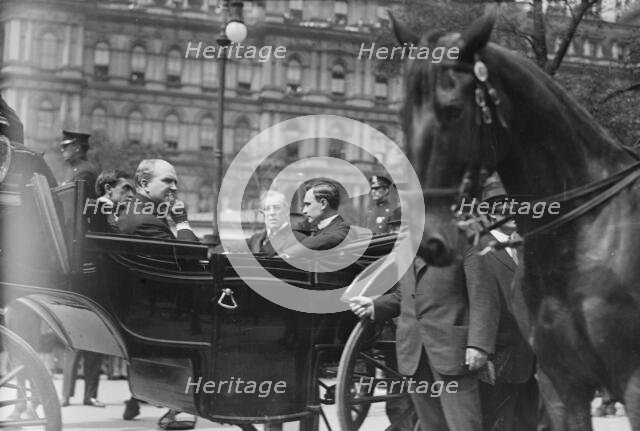Wilson [and] Mitchel at Funeral , Vera Cruz victims, Tumulty, 1914. Creator: Bain News Service.