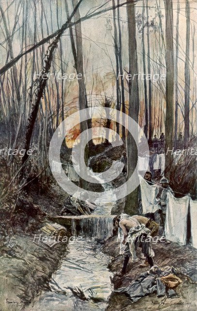 'In the wood of Roucy (Aisne), 15 April 1917', (1926).Artist: Francois Flameng