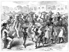 The Ashantee War: selling Indian corn in the streets of Cape Coast Castle, 1874. Creator: Unknown.