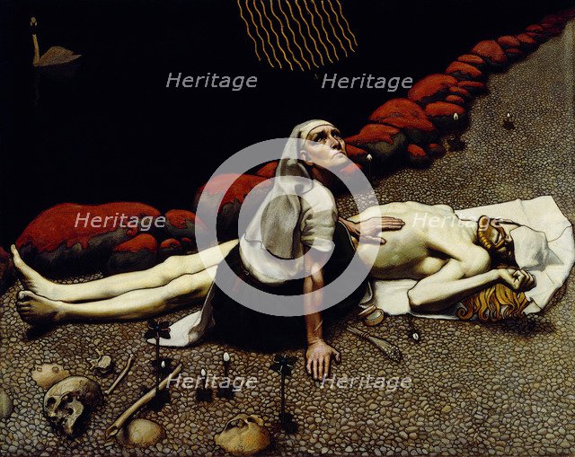 Lemminkäinen's Mother, 1897. Artist: Gallen-Kallela, Akseli (1865-1931)