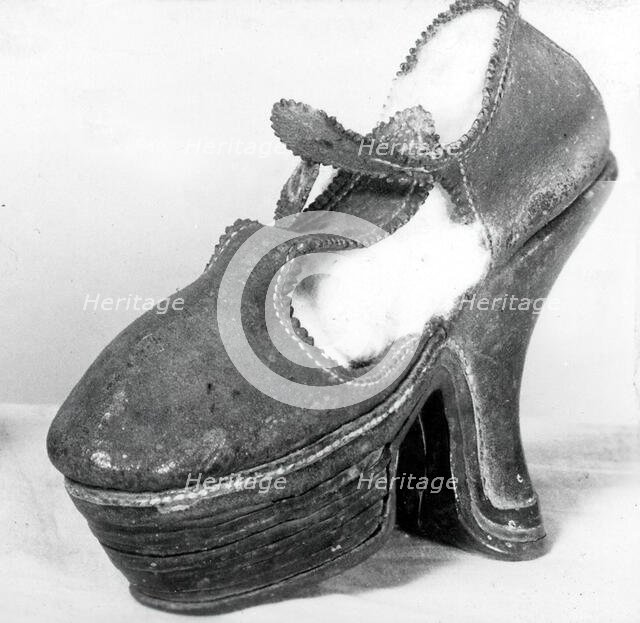 Shoe, France, 18th century. Creator: Unknown.