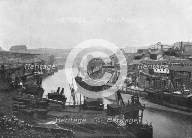 'Sunderland - Looking Up the River from the Bridge', 1895. Artist: Unknown.