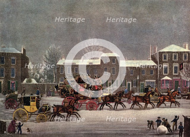 'Approach to Christmas', 19th century (1927).Artist: George Hunt