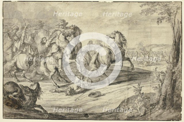 Soldiers in Battle, n.d. Creator: Possibly Jan van Huchtenburgh  Dutch, 1647-1733.