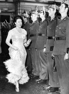 Princess Margaret inspecting the Guard of Honour at the Royal Academy of Arts, London, 1975. Artist: Unknown