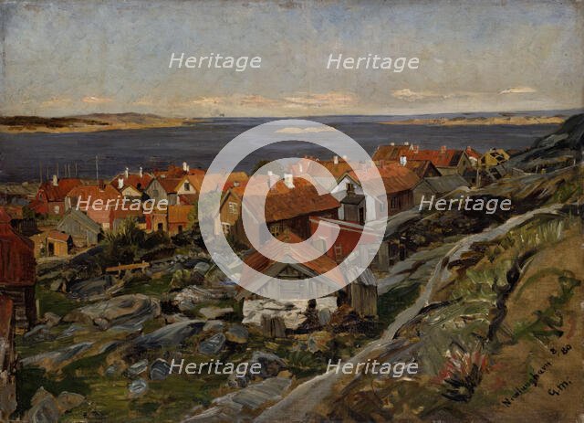 View of Nevlunghavn, 1880. Creator: Gerhard Munthe.