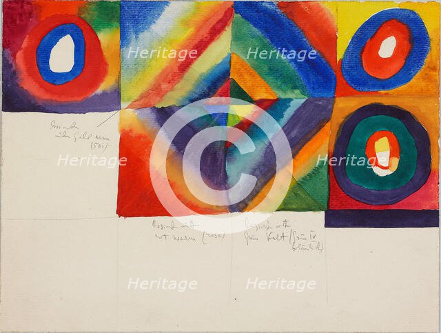 Color Studies with Information on the Technique of Painting, 1913. Creator: Kandinsky, Wassily Vasilyevich (1866-1944).