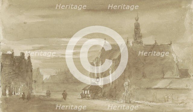 Cityscape with church, c.1803-c.1818. Creator: Arnoldus Johannes Eymer.