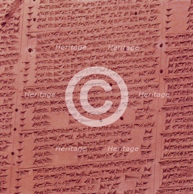 Clay Cuneiform Tablet. 7th century BC. Artist: Unknown.
