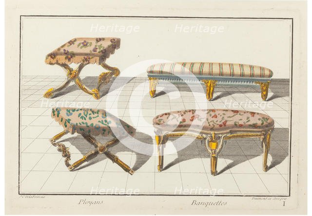 Ployans, Banquettes. Nouvelle Iconologie Historique ou Attributes Hierogliphyques, c.1768. Creator: Delafosse, Jean-Charles (1734-1789).