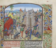 Siege of the château de Duras by the French in 1377, ca 1470-1475. Creator: Liédet, Loyset (1420-1479).
