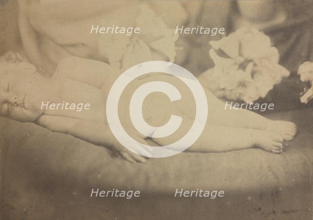 The Lily and the Lamb, c. 1865. Creator: Julia Margaret Cameron (British, 1815-1879).