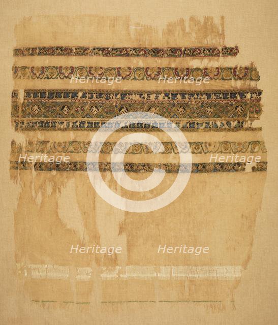 Turban or shawl end with tiraz and gold, 1094. Creator: Unknown.