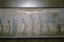 Funeral procession, Roman wall painting, late 1st century. Artist: Unknown.