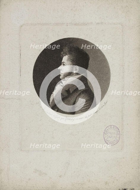 Portrait of Marie-Henri Beyle, dit Stendhal (1783-1842) . Creator: Quenedey, Edmé (1756-1830).