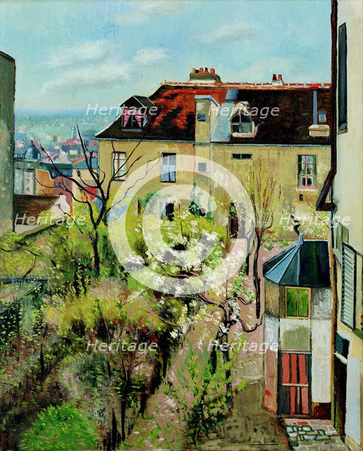 Jardin de la maison d'Utrillo, 1913.