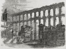 Roman aqueduct, Segovia, Spain, 1852. Creator: Unknown.