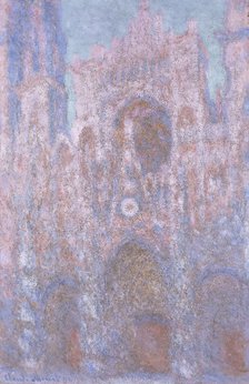 'Rouen Cathedral: setting sun (symphony in grey and pink)', 1892-94. Artist: Claude Monet.