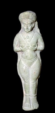 Babylonian terracotta statuette of Astarte. Artist: Unknown