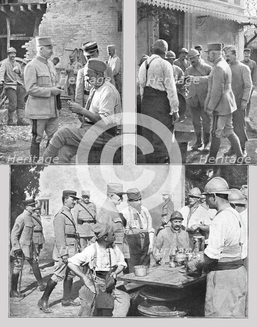 'La Maniere de Petain; Le commandant en chef dans les cantonnements', 1917. Creator: Unknown.