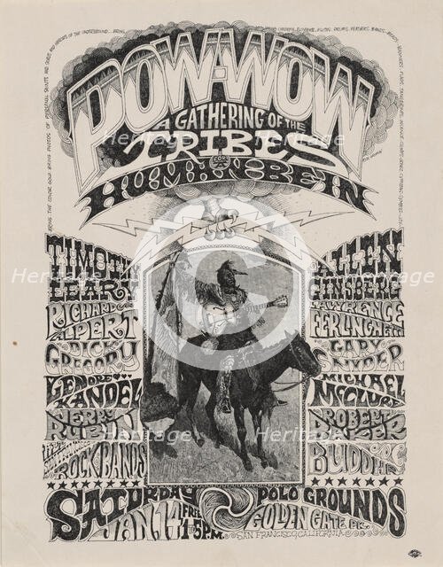 Pow wow: a gathering of the tribes for a human be-in, c1967. Creator: Unknown.