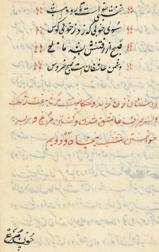 Page from Tales of a Parrot (Tuti-nama): text page, c. 1560. Creator: Unknown.