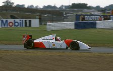 1994 McLaren Peugeot MP4-9 Martin Brundle, tyre testing at Silverstone Artist: Unknown.