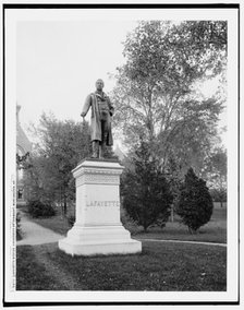 Lafayette statue, University of Vermont, Burlington, Vt., between 1900 and 1906. Creator: Unknown.