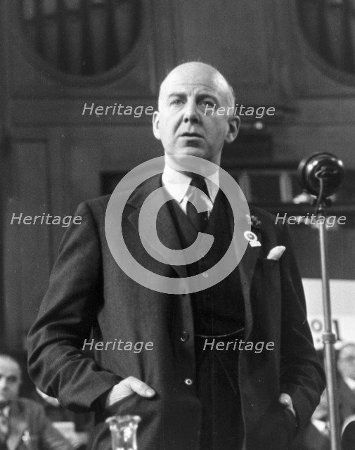 Labour Part Leader, Clement Attlee at Central Hall, Westminster, London, Sep 1954. Artist: Henry Grant