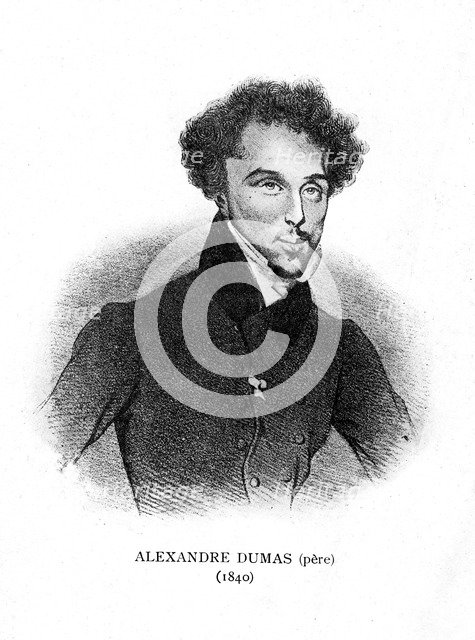 Alexandre Dumas the Elder, French novelist and playwright, 1840. Artist: Unknown