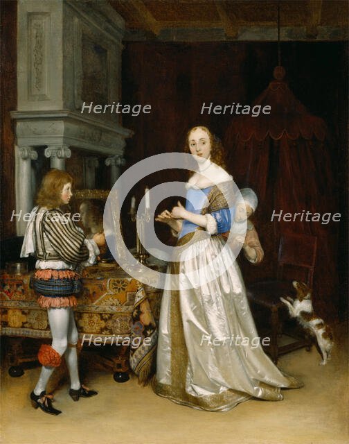 Lady at Her Toilette, c1660. Creator: Gerard Terborch II.