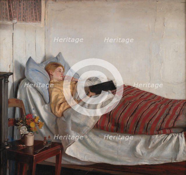 The Sick Girl, 1882. Creator: Michael Peter Ancher.