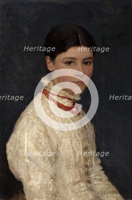 Portrait of Agnes Mary Webster, 1882. Creator: George Clausen.